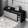 Image of Modern Shoe Rack with Bench 34cm - 23003 Black