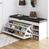 Image of 3 Tiers Shoe Rack Storage Stool Shoe Rack Cabinet Shelf Organizer Storage Bench