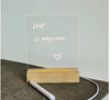 Image of Creative luminous acrylic board DIY memo Acrylic message board light LED night light