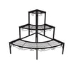 Image of Levede Outdoor Indoor Pot Plant Stand Garden Metal 3 Tier Planter Corner Shelf