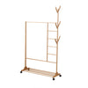 Image of 100x35x175cm Wooden Multi Clothes And Coats Storage Hanging Rack