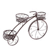 Image of Levede Bicycle Shape Metal Plant Stand 3 Pots Flower Planter Corner Shelf Bronze