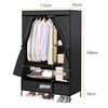Image of Portable Wardrobe with 3 Drawer Black