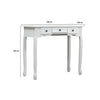 Image of White 3 Drawer 94x40x80cm Hall Console Table Hallway Side Entry Wooden Timber