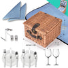 Image of Deluxe 2 Person Picnic Basket Baskets Set Outdoor Corporate Blanket Park Trip