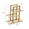 Image of 4 Tiers Premium Bamboo Wooden Plant Stand In/outdoor Garden Planter Flower shelf