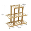 Image of 3 Tiers Premium Bamboo Wooden Plant Stand In/outdoor Garden Planter Flower shelf
