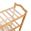 Image of Levede Bamboo Shoe Rack Storage Wooden Organizer Shelf Stand 5 Tiers Layers 80cm