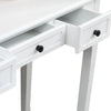 Image of White 3 Drawer 94x40x80cm Hall Console Table Hallway Side Entry Wooden Timber