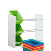 Image of Levede 9 Bin Kids Bookcase Wooden Shelf Bookshelf Toy Organiser Storage Bin Rack
