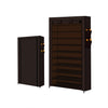 Image of Levede 10 Tier Shoe Rack Portable Storage Cabinet Organiser Wardrobe Brown Cover