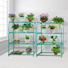 Image of 2x 4 Tier Garden Greenhouse Steel Plant Storage Shelving Frame Stand Shelf Rack