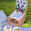 Image of Deluxe 2 Person Picnic Basket Baskets Set Outdoor Corporate Blanket Park Trip