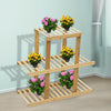 Image of 3 Tiers Premium Bamboo Wooden Plant Stand In/outdoor Garden Planter Flower shelf