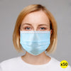 Image of 50pcs Disposable Mask Face Masks Filter Anti PM2.5 Dust Respirator 3 Layers
