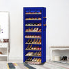 Image of Blue 10 Tiers Shoe Rack Holder