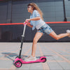 Image of Monvelo Pink Scooter for Kids Deluxe 3 Wheel Glider with Kick And Go Lean 2 Turn