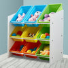Image of Levede 9 Bin Kids Bookcase Wooden Shelf Bookshelf Toy Organiser Storage Bin Rack