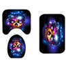 Image of 180*180cm Halloween Skull Bathroom Shower Curtain 3 Sets Decor Waterproof Fabric