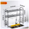 Image of 63/83cm Sink Storage Rack 1/2 Layers Kitchen Over Sink Dish Drying Drain Shelf Dish Chopsticks Storage Holder Organizer