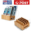 Image of Bamboo Charging Dock Station Charger Holder Stand Multi-Device For Smartphone AU