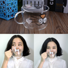 Image of Cat Kitty Creative Borosilicate Glass Coffee Cup Transparent Water Mug 550ML