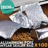 Image of 100x Commercial Grade Vacuum Sealer Food Sealing Storage Bags Saver 20x30cm
