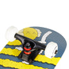 Image of PU Wheels Skateboards Yellow Eyes White AD Skateboard