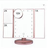 Image of Foldable Triple-Panel LED Makeup Mirror