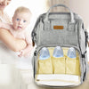Image of Waterproof Mummy Nappy Diaper Bag Baby Travel Changing Nursing Backpack Grey