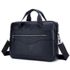 Image of Men Genuine Leather Shoulder Bag Business Travel Crossbody Messenger Handbag Briefcase