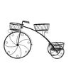 Image of Levede Bicycle Shape Metal Plant Stand 3 Pots Flower Planter Corner Shelf Black