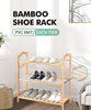 Image of Levede Bamboo Shoe Rack Storage Wooden Organizer Shelf Stand 3 Tiers Layers 70cm