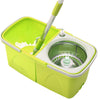 Image of Split Bucket 360 Rotating Spinning Spin Mop 2 Mop Heads Stainless Steel Wheel