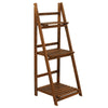 Image of 3 Tiers Ladder Storage Shelf Foldable Plant Flower Pot Display Stand Bookshelf Storage Rack Home Office Furniture
