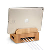 Image of Bamboo Charging Dock Station Charger Holder Stand Multi-Device For Smartphone AU