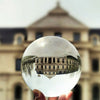 Image of Clear Crystal Ball Sphere 80mm Decor Photography Lens Photo Prop Lensball & Base