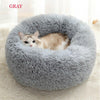 Image of Comfy Calming Dog/Cat Bed Pet Beds Round Super Soft Plush Marshmallow Puppy Beds