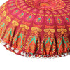 Image of Mandala Floor Pillows Round Bohemian Meditation Cushion Cover Ottoman Pouf 8382