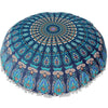 Image of Mandala Floor Pillows Round Bohemian Meditation Cushion Cover Ottoman Pouf 8382