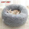 Image of Comfy Calming Dog/Cat Bed Pet Beds Round Super Soft Plush Marshmallow Puppy Beds