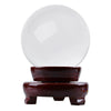 Image of Clear Crystal Ball Sphere 80mm Decor Photography Lens Photo Prop Lensball & Base