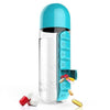 Image of 600ml Sport Water Bottle Built-in Daily 7 Daily Pill Box Vitamin Organizer AU