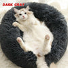 Image of Comfy Calming Dog/Cat Bed Pet Beds Round Super Soft Plush Marshmallow Puppy Beds