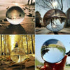 Image of Clear Crystal Ball Sphere 80mm Decor Photography Lens Photo Prop Lensball & Base