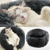 Image of Comfy Calming Dog/Cat Bed Pet Beds Round Super Soft Plush Marshmallow Puppy Beds