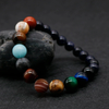 Image of 8 Planets Bead Bracelet Natural Stone Universe Yoga Chakra Solar System 19cm