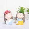 Image of 4Pcs/set Resin Plant Pot Creative Mini Planter Succulent Cactus Bonsai Flowerpot