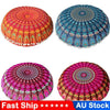 Image of Mandala Floor Pillows Round Bohemian Meditation Cushion Cover Ottoman Pouf 8382