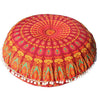 Image of Mandala Floor Pillows Round Bohemian Meditation Cushion Cover Ottoman Pouf 8382